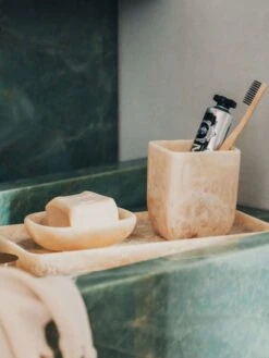 Flow Bathroom Tray - Peach Blush 7 Flow Bathroom Tray - Peach Blush -Household Items Discount saarde flow resin tray peach blush 3