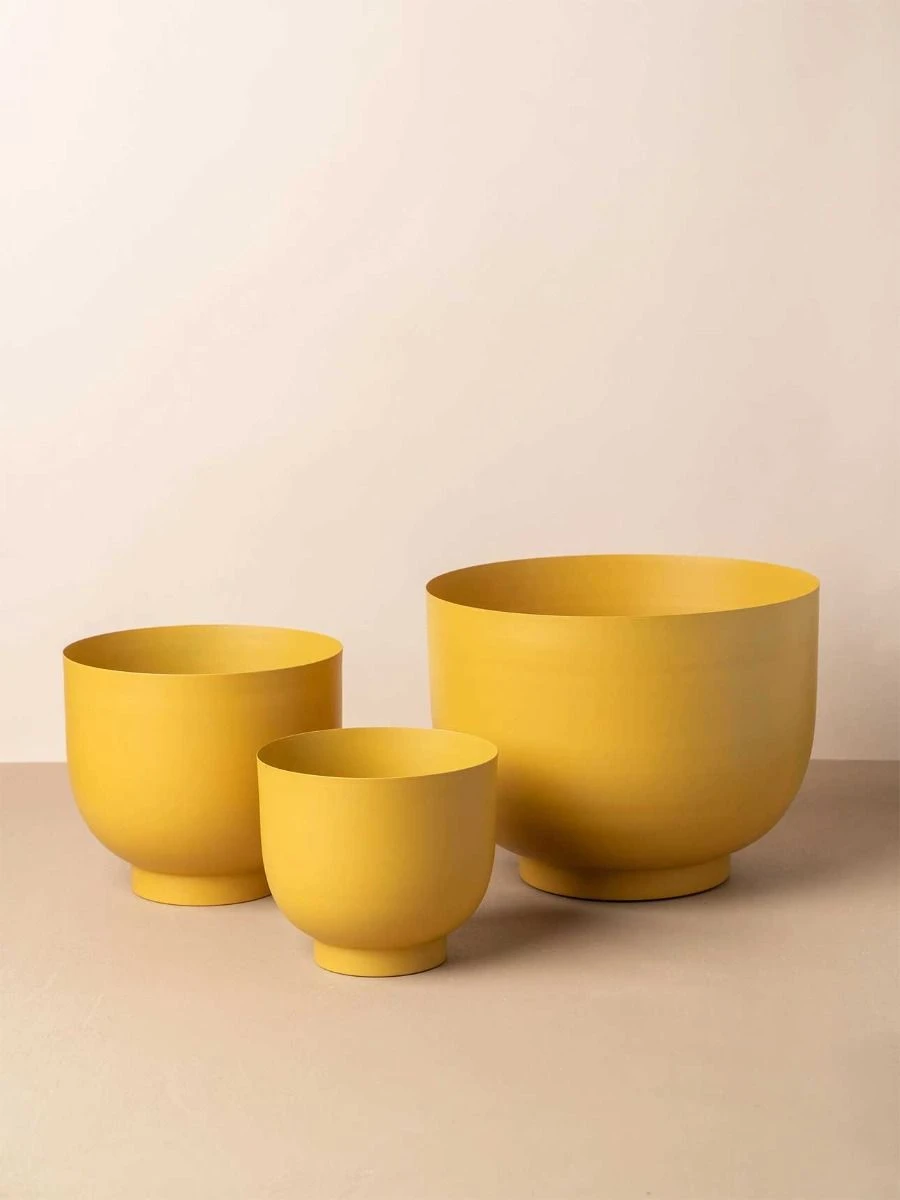 Yaamur Medium Planter - Mustard 4 Yaamur Medium Planter - Mustard - Image 2
