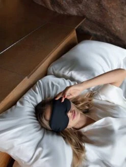 Slip Silk Sleep Mask - Black -Household Items Discount slip pillowcases mask 4