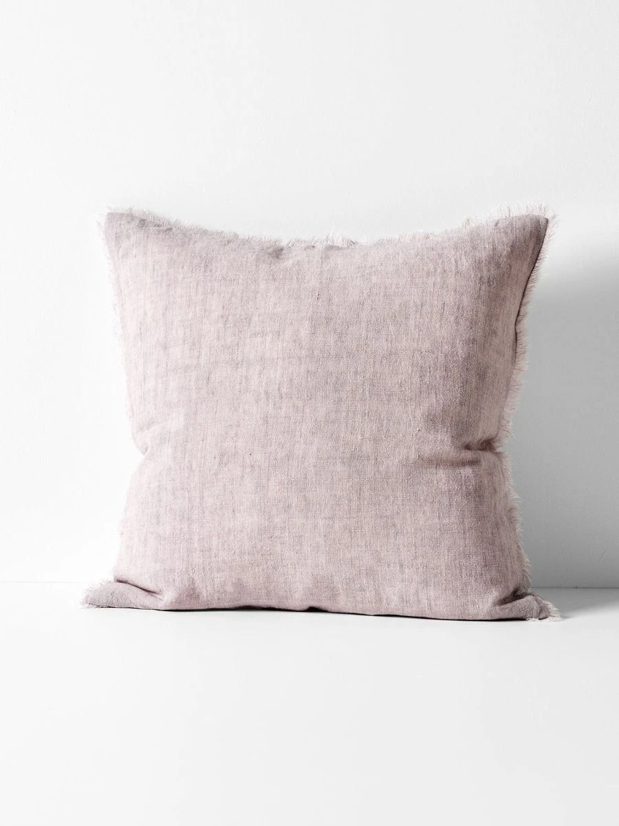 Vintage Linen Fringe Cushion - Dusk 4 Vintage Linen Fringe Cushion - Dusk - Image 2