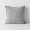 Vintage Linen Fringe Cushion - Limestone