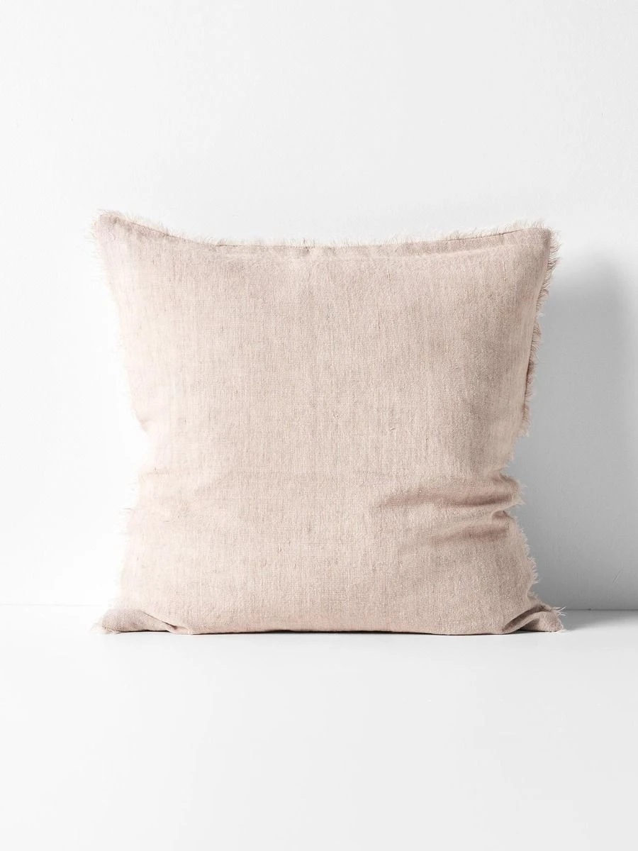 Vintage Linen Fringe Cushion - Shell 4 Vintage Linen Fringe Cushion - Shell - Image 2