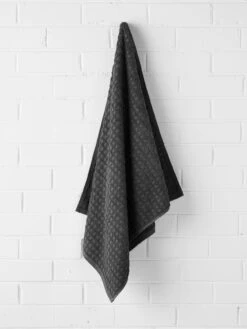 Waffle Bath Towel - Charcoal