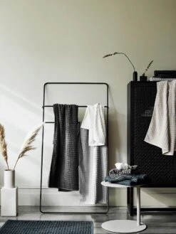 Waffle Hand Towel - Charcoal 7 Waffle Hand Towel - Charcoal -Household Items Discount waffle bath towels cupboard 12