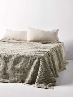 Waffle Bed Cover - Feather