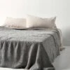 Waffle Bed Cover - Smoke -Household Items Discount waffle bed cover smoke