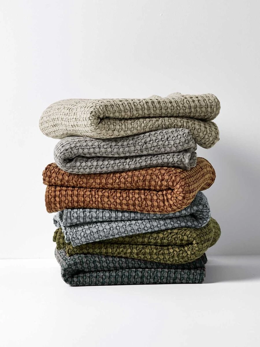 Waffle Bed Cover - Smoke 4 Waffle Bed Cover - Smoke - Image 2