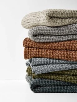 Waffle Bed Cover - Clove -Household Items Discount waffle bed cover stack 3