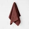 Waffle Hand Towel - Mahogany