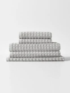 Waffle Bath Towel Set - Dove