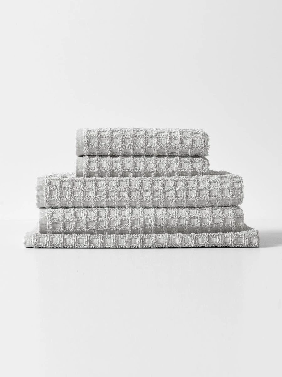 Waffle Bath Towel Set - Dove 3 Waffle Bath Towel Set - Dove